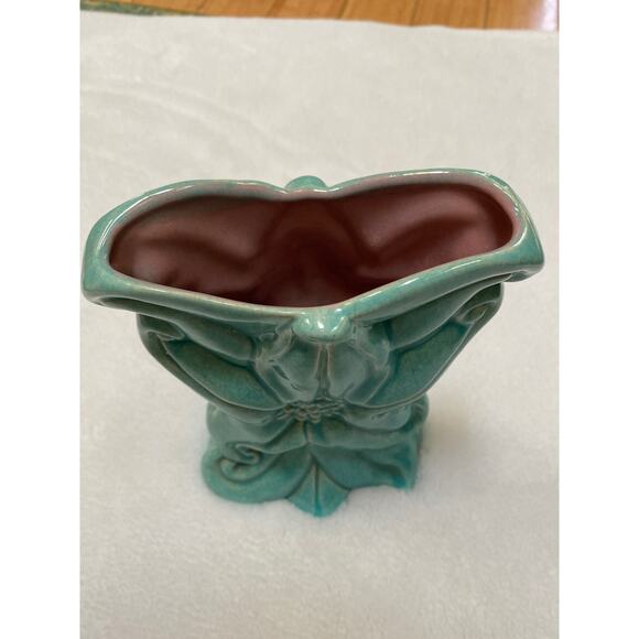 Vintage Gonder Star Flower Vase‎ turquoise, pink interior - Picture 2 of 6